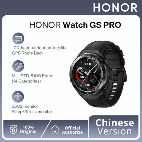 HONOR Watch GS Pro Smart Watch GPS Bluetooth Call Smartwatch 1.39''